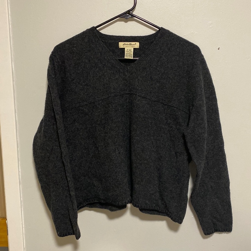 Eddie Bauer 100% lambs wool sweater size L